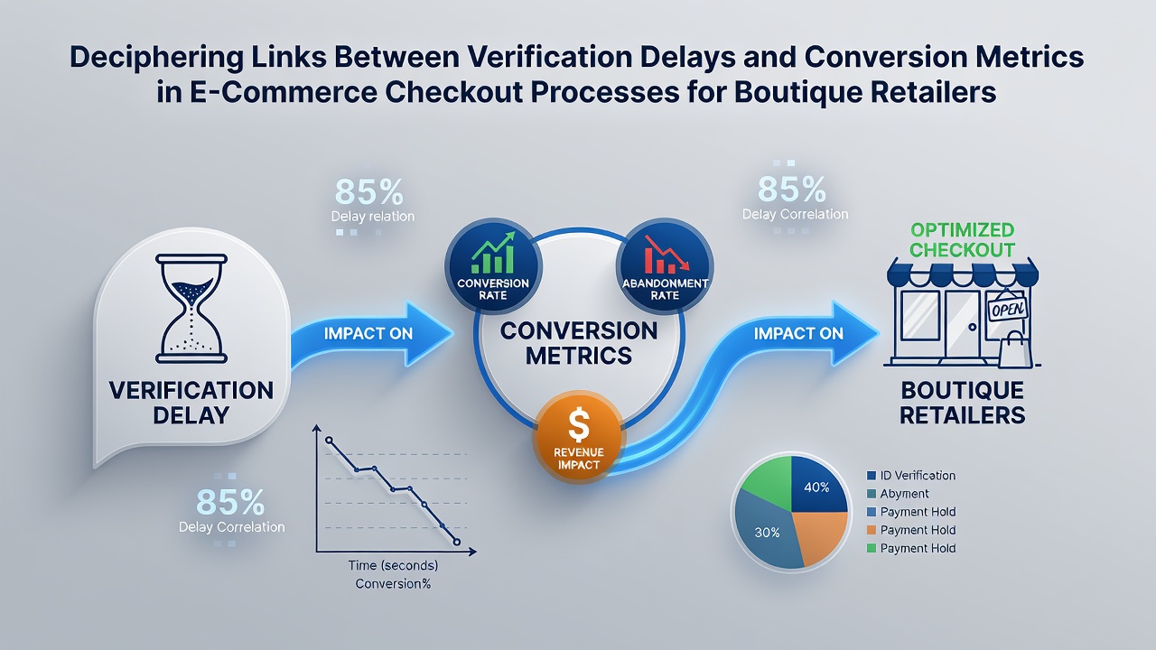 Boutique retailer checkout interface showing verification steps and progress indicators