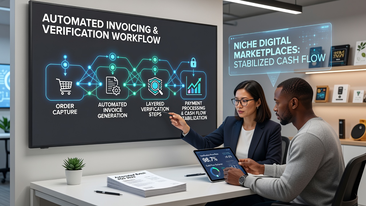 Independent retailers using automated invoicing systems integrated with verification layers in digital marketplaces