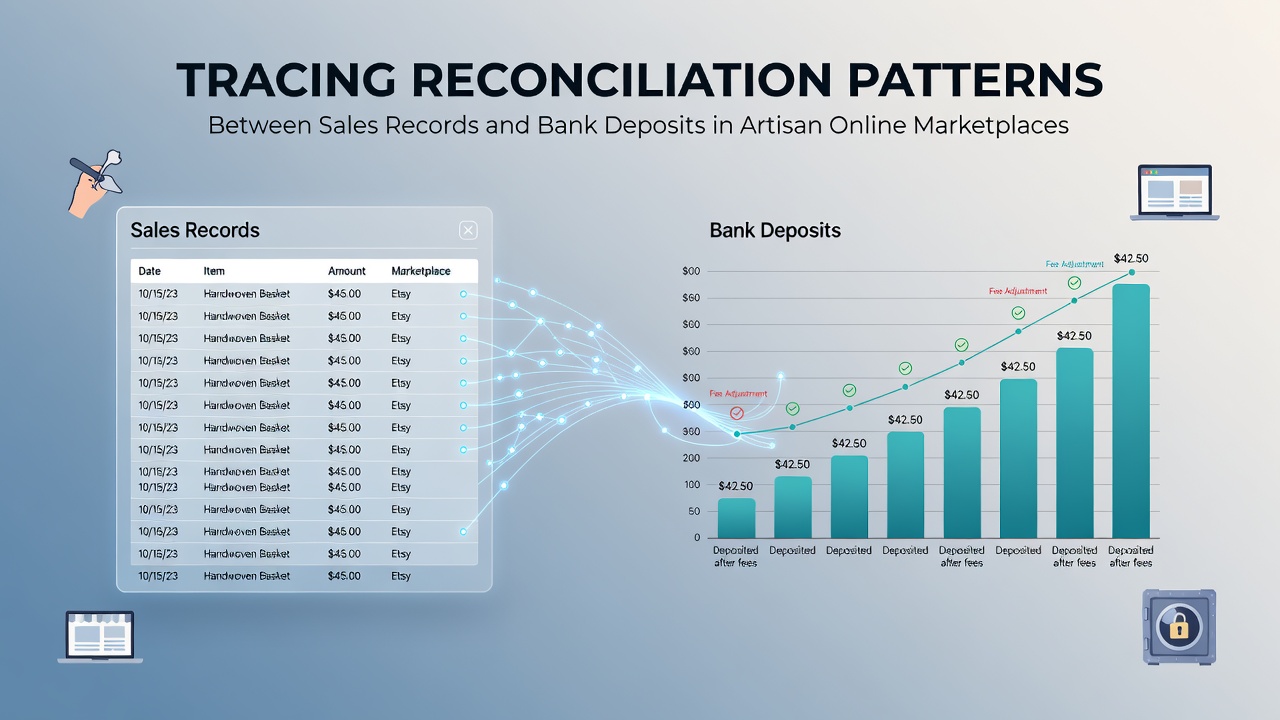 Artisan marketplace dashboard displaying sales records aligned with bank deposit timelines